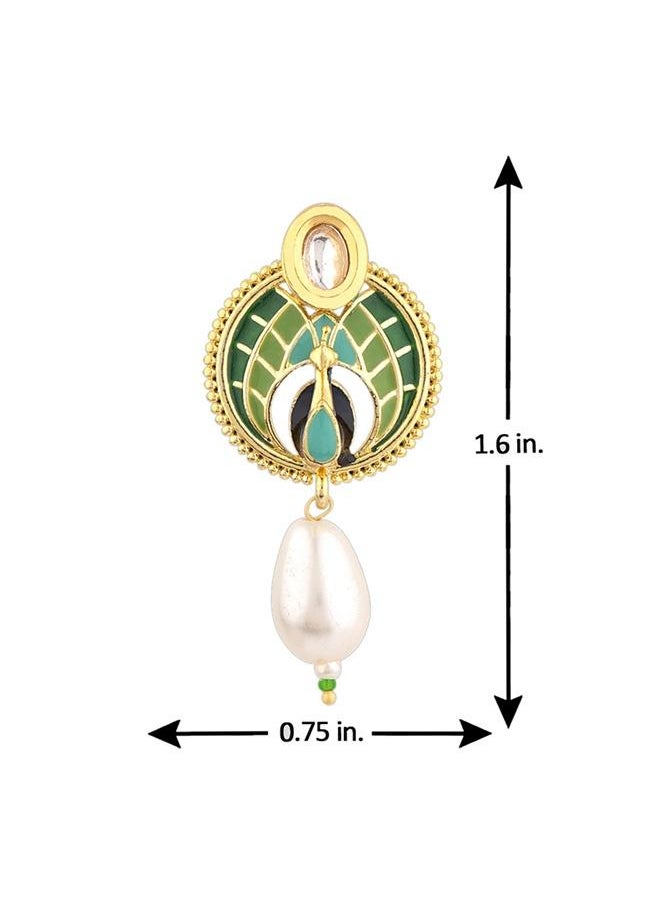 VOYLLA Manmayi Peacock Dance Earrings  - Image 4