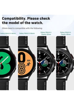 KASTWAVE Leather Bands Compatible with Samsung Galaxy Watch 5 pro Band 45mm Galaxy Watch 5 Band 40mm 44mm Galaxy Watch 4 Band  - Image 4