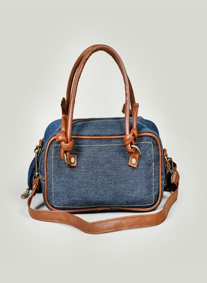 BHASTRA Denim Deep Drifft Bag With Coin Pouch - Dark Blue | Vegan Leather | Bag for Women - Girls Travel Crossbody Bags with Adjustable Strap | Ladies Shoulder Purse Stylish Handbag-Ideal For Gifting - Image 3