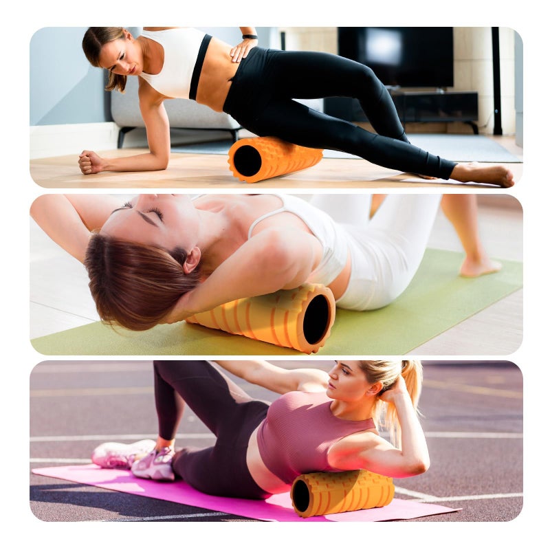Krightlink Foam Roller High Density 13" Patented Exercise Roller for Deep Tissue Muscle Massage, Muscle Massage and Myofascial Trigger Point Release, Relieves Muscle Pain, Improves Mobility (Orange) - Image 5