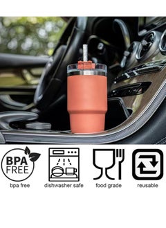 Reema 10 Pack Color Replacement Straws for Stanley 40 oz 30 oz Tumbler, 12 in Long Reusable Plastic Glitter Straws for Stanley Cup Accessories, Half Gallon Jug, Plus 2 Cleaning Brush  - Image 4