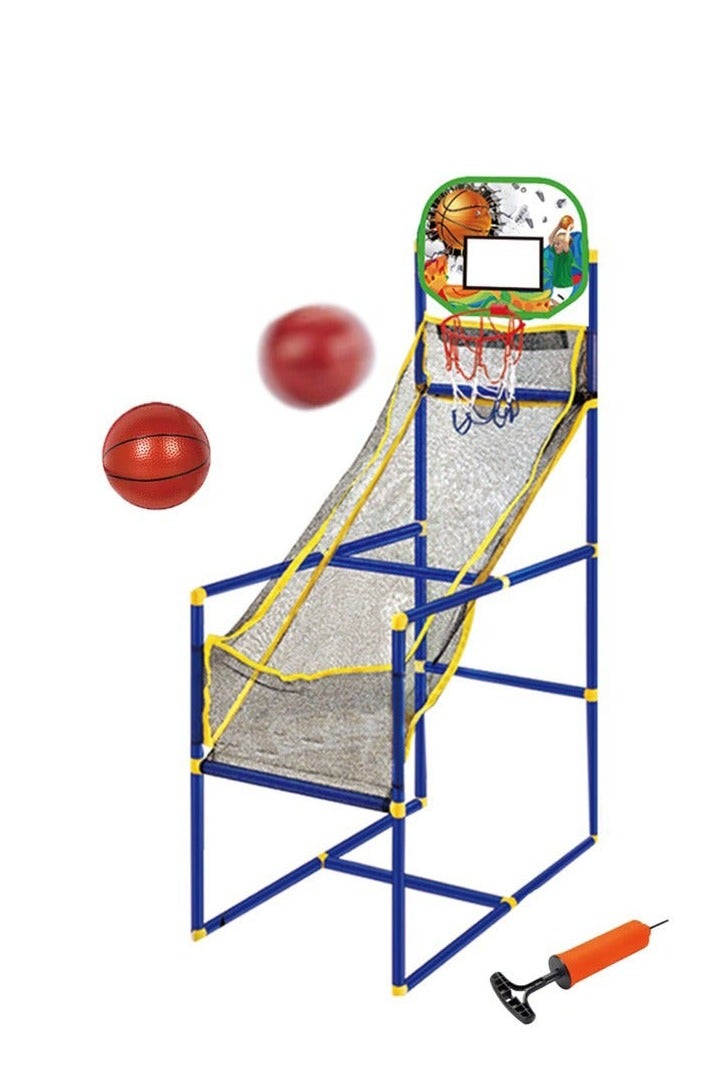DURKU Kids Mini Basketball Arcade Game Set with Hoop, 1 Ball, Air Pump – Ideal for Indoor Outdoor Play – Children's Toy Hoop Board for Competition – Dimensions 68*35*125cm - Image 2