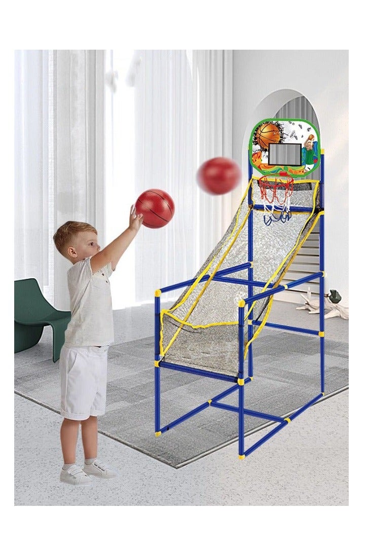 DURKU Kids Mini Basketball Arcade Game Set with Hoop, 1 Ball, Air Pump – Ideal for Indoor Outdoor Play – Children's Toy Hoop Board for Competition – Dimensions 68*35*125cm - Image 3
