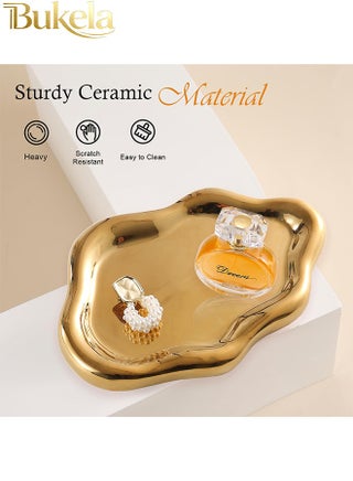 Women's Jewelry Storage Tray Trinket Tray, Ring Tray, Unique Cloud Shaped Ceramic Tray - view 5
