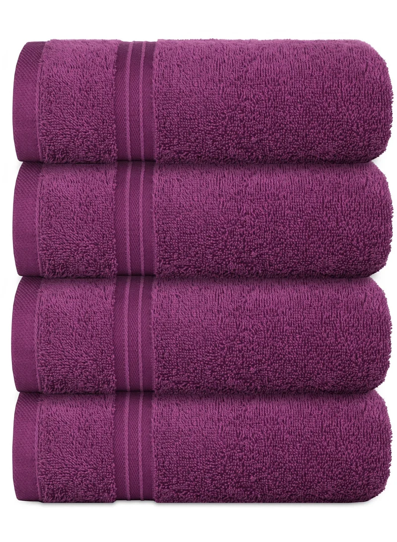 Bliss Casa 4-Piece 100% Combed Cotton Hand Towels - 550 GSM Quick Dry Highly Absorbent Hand Towel Set 16x28 Inch