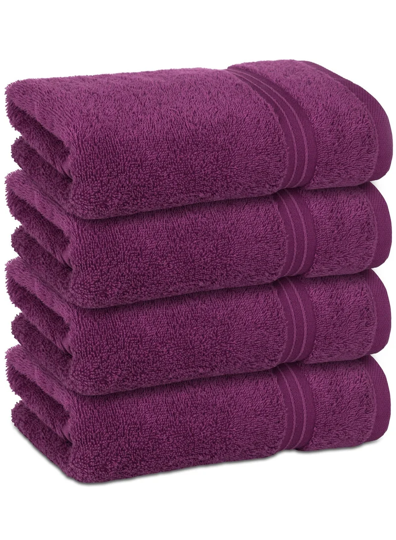 Bliss Casa 4-Piece 100% Combed Cotton Hand Towels - 550 GSM Quick Dry Highly Absorbent Hand Towel Set 16x28 Inch
