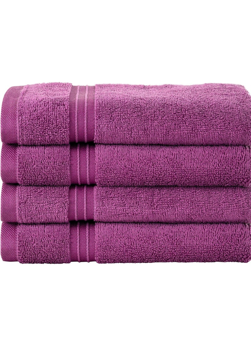 Bliss Casa 4-Piece 100% Combed Cotton Hand Towels - 550 GSM Quick Dry Highly Absorbent Hand Towel Set 16x28 Inch  - Image 2