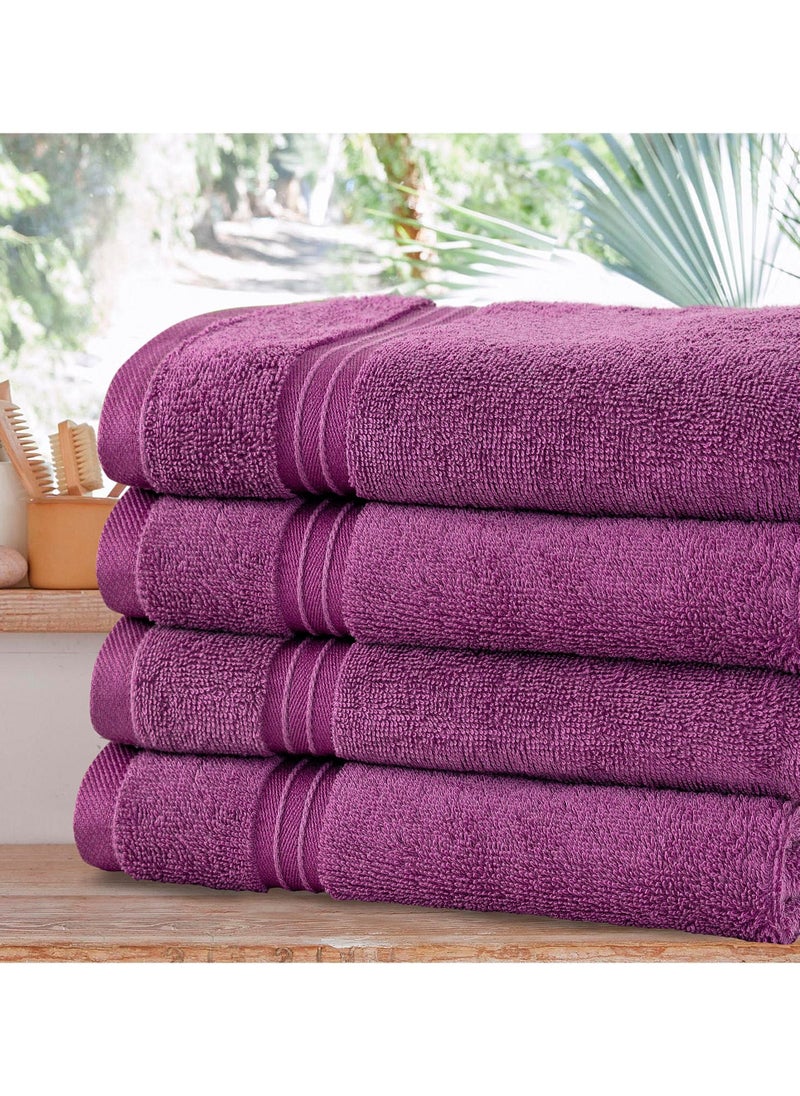 Bliss Casa 4-Piece 100% Combed Cotton Hand Towels - 550 GSM Quick Dry Highly Absorbent Hand Towel Set 16x28 Inch  - Image 1
