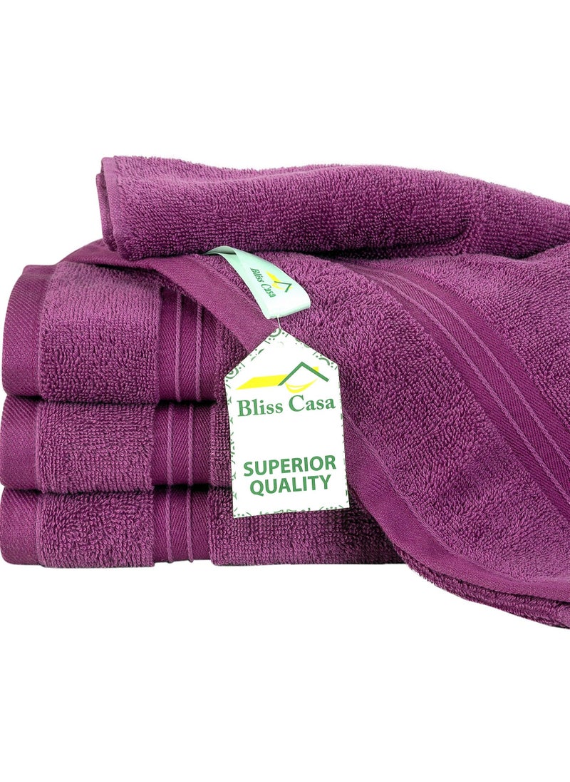 Bliss Casa 4-Piece 100% Combed Cotton Hand Towels - 550 GSM Quick Dry Highly Absorbent Hand Towel Set 16x28 Inch  - Image 3