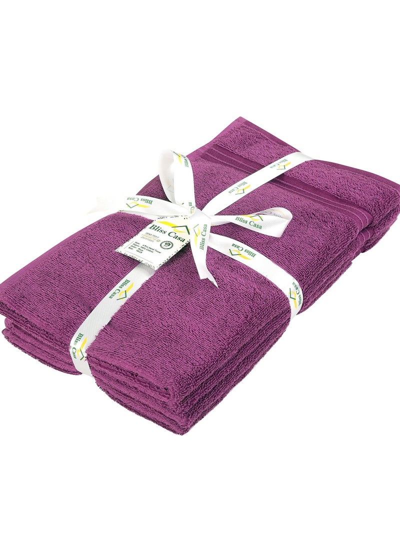 Bliss Casa 4-Piece 100% Combed Cotton Hand Towels - 550 GSM Quick Dry Highly Absorbent Hand Towel Set 16x28 Inch  - Image 5
