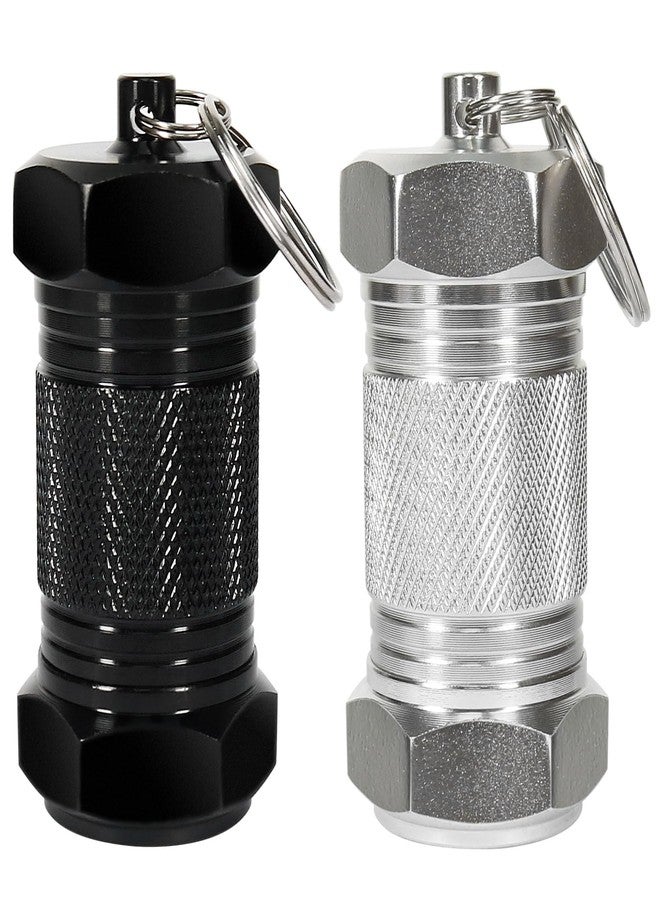 Shintop 2PCS High Capacity Aluminum Container Keychain Waterproof Pill Container - Image 1
