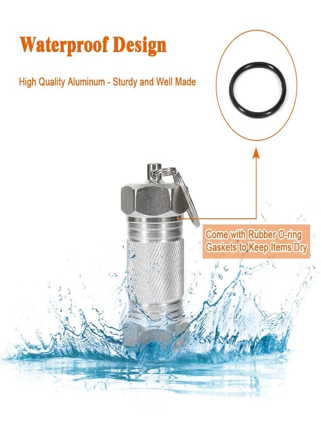 Shintop 2PCS High Capacity Aluminum Container Keychain Waterproof Pill Container - Image 2