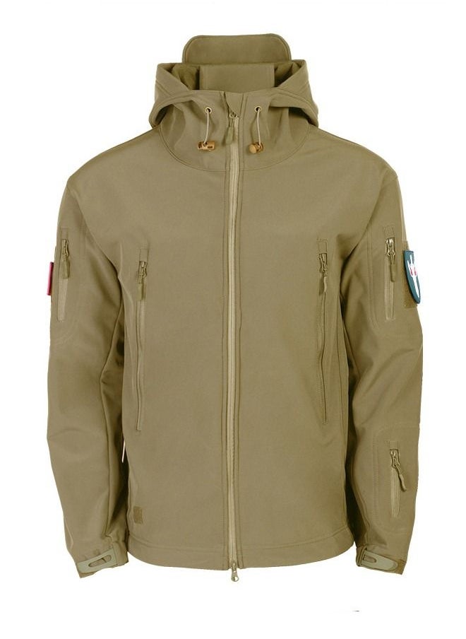 NIBEMINENT - 3-in-1  Men's Outdoor Soft Shell Plus Fleece Windproof Jacket With Detachable Lining Autumn Clothing Coat - Image 1