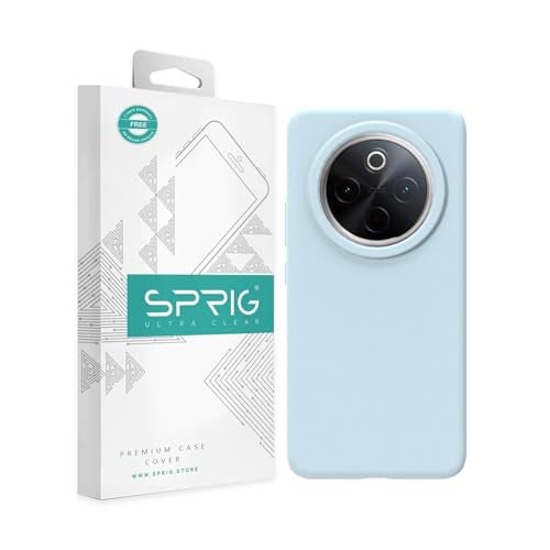 SPRIG Compatible with Vivo T4 Premium SilkTone Back Cover Drop Tested Shock Proof Mobile Case for Men, Women, Boys and Girls with Camera Protection (Light Blue) - Image 1