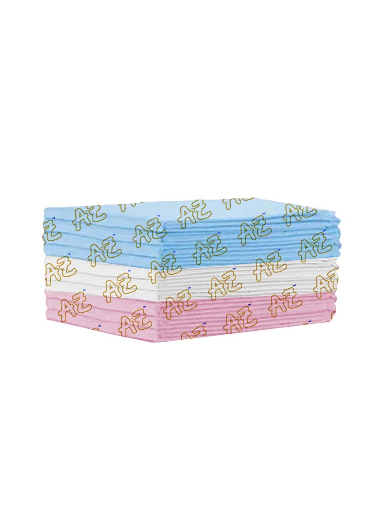 A to Z - Disposable Changing Mat size (45cm x 60cm) Large- Premium Quality for Baby Soft Ultra Absorbent Waterproof - Pack of 10 - Assorted