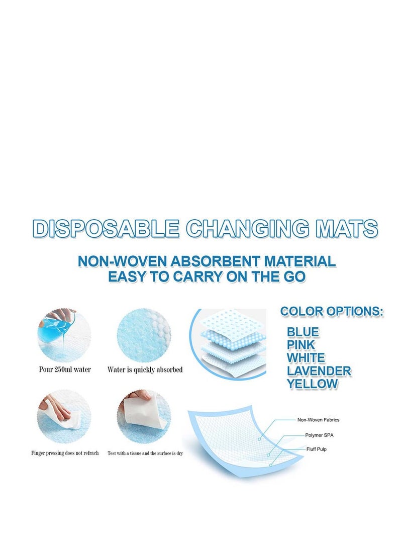 A TO Z A to Z - Disposable Changing Mat size (45cm x 60cm) Large- Premium Quality for Baby Soft Ultra Absorbent Waterproof - Pack of 10 - Assorted  - Image 3
