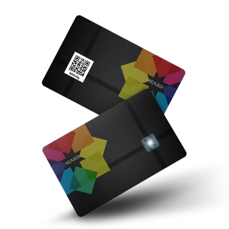 1Card ® Glow - Smart NFC & QR Enabled Digital Business Card Digital Visiting Card - Just Tap to Share Contact - Smart Networking Card with Advanced NFC Technology (White LED) - Image 1