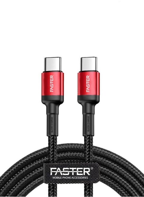 FASTER  Type-C To Type-C  FC-60W 3A PD Cable QC3.0 And PD3.1 Compatible