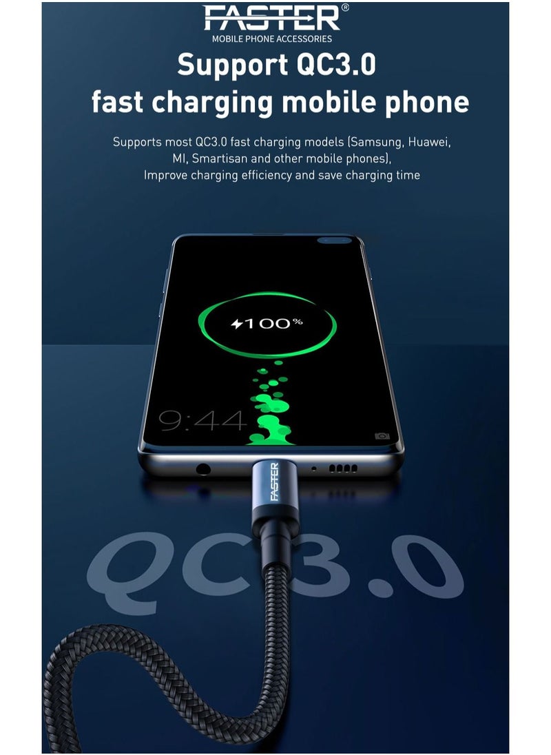 FASTER  Type-C To Type-C  FC-60W 3A PD Cable QC3.0 And PD3.1 Compatible