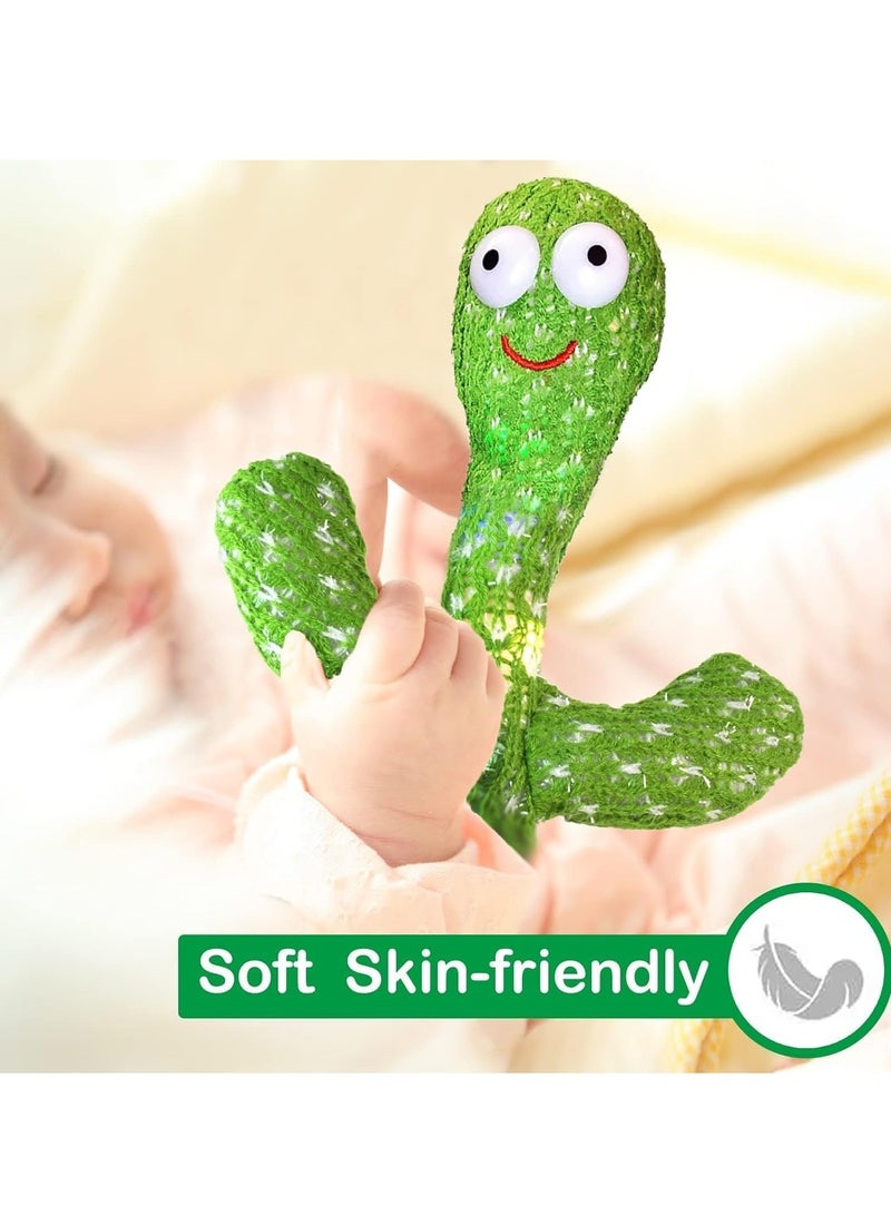 Pbooo Dancing Cactus Mimicking Toy,Talking Repeat Singing Sunny Cactus Toy 120 Pcs Songs for Baby 15S Record Your Sound Sing+Dancing+Recording+LED - Image 4