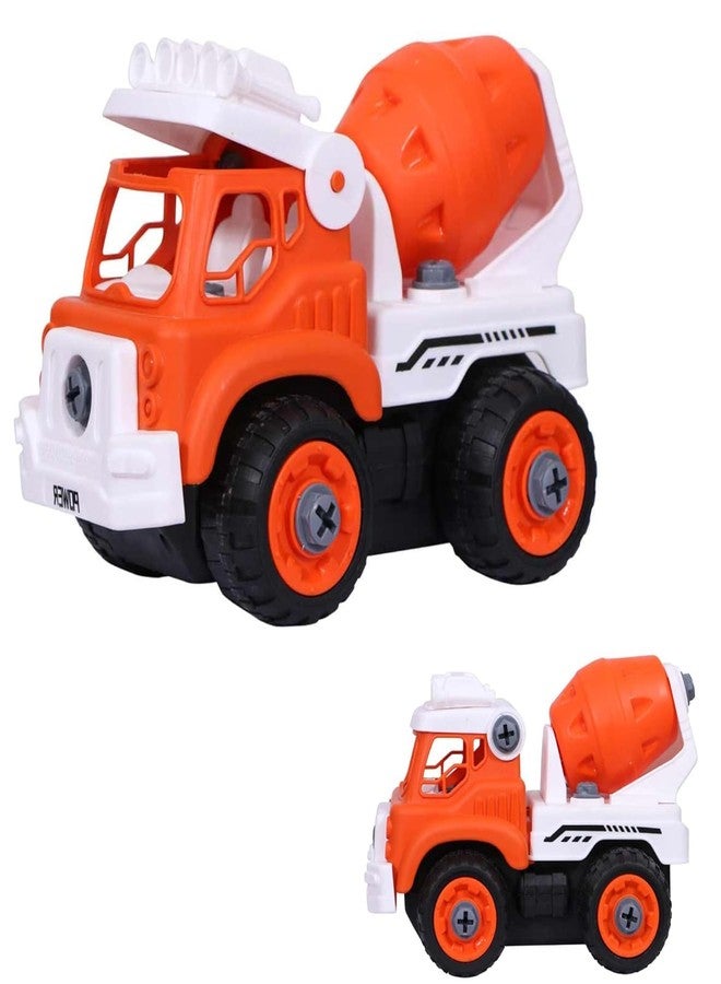 MAPA PLAY Mixer Truck Cement Truck Construction Vehicle Toy Automobile Construction Engineering Plastic Friction Power Toy Trucks Exclusive Toys for Kids - Image 1