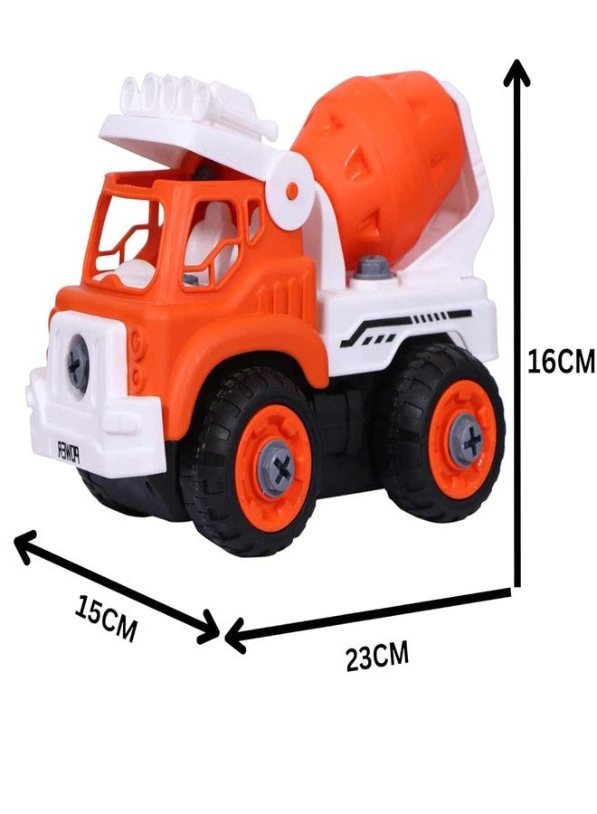 MAPA PLAY Mixer Truck Cement Truck Construction Vehicle Toy Automobile Construction Engineering Plastic Friction Power Toy Trucks Exclusive Toys for Kids - Image 2