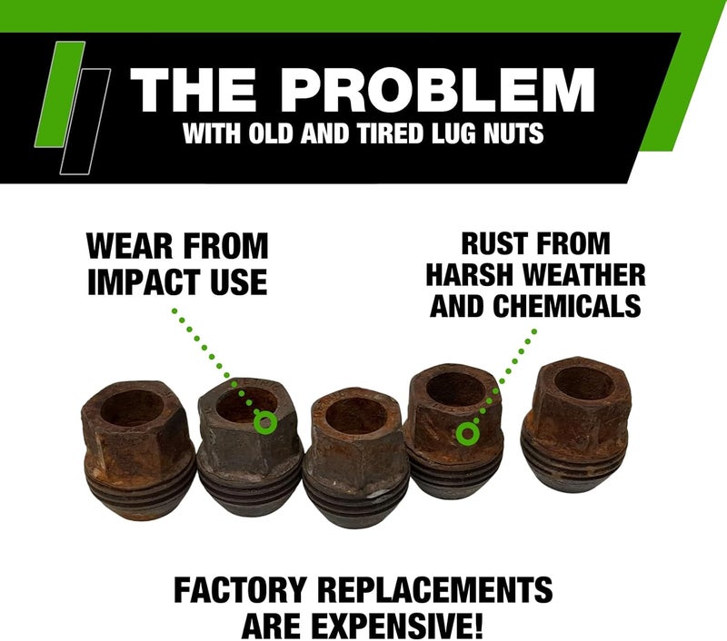 DPAccessories 24 Dual Thread Wheel Lug Nuts M14x1.5 - Replaces Chevy/GMC # 9591772/99918.1 - Image 3