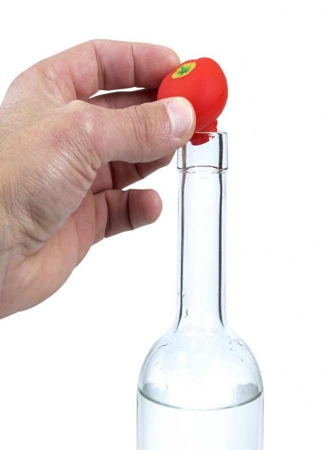 Charles Viancin - Tomato Silicone Bottle Stopper - Creates an Airtight Seal on Standard Bottles - BPA-Free, Food-Grade Silicone - Dishwasher Safe - Image 3