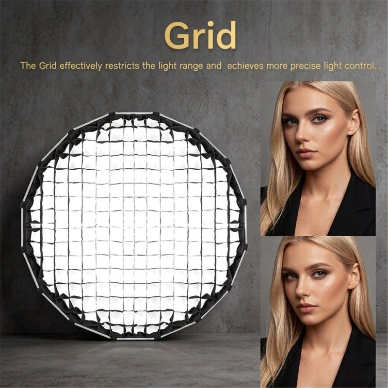 Godox Softbox Honeycomb Grid 47.3 Inch Black Light Control Grid - Precision Light Control Foldable Light Modifier for Portrait And Product Photography - Image 4