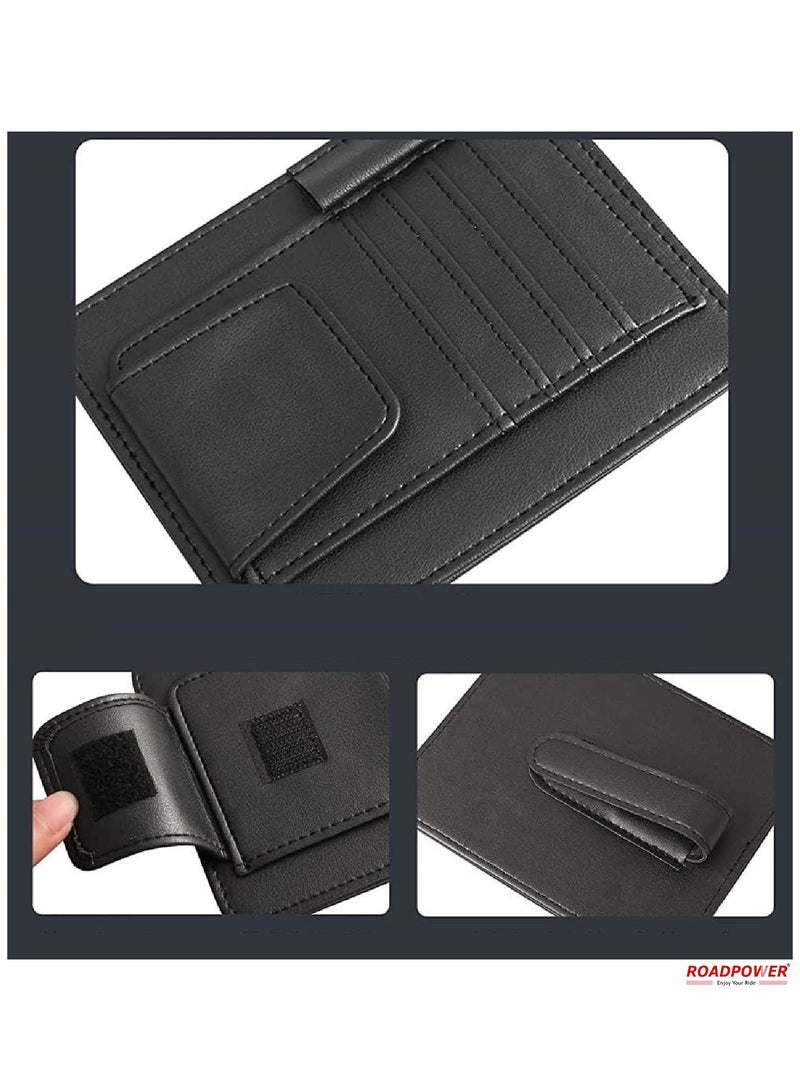 RoadPower Car Tissue Holder Organizer With Car Sun Visor Sunglasses And Card Holder  - Image 3