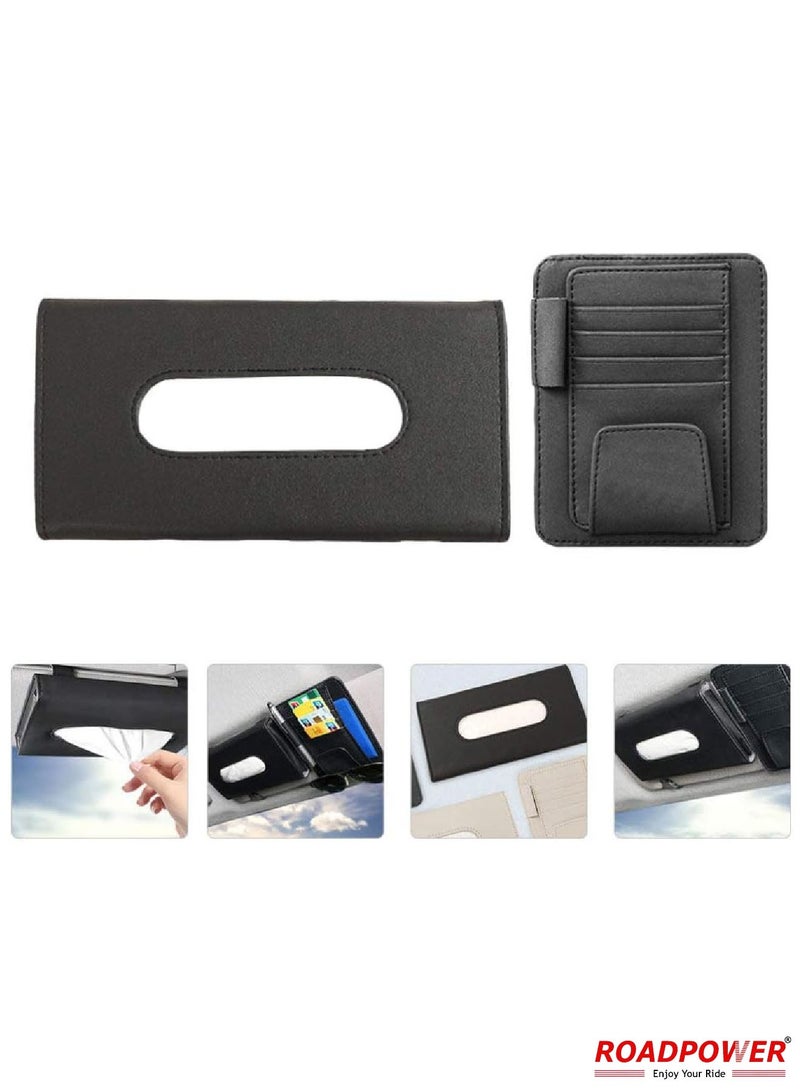 RoadPower Car Tissue Holder Organizer With Car Sun Visor Sunglasses And Card Holder  - Image 5