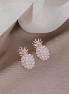 Shein Faux Pearl Pineapple Design Stud Earrings  - Image 3