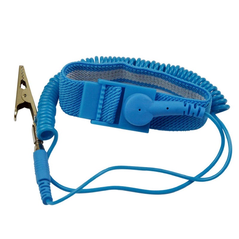 Mobudy Antistatic Wrist Strap，Adjustable ESD Wristband Bracelet with Grounding Wire Alligator Clip - for Working on Sensitive Electronic Devices, Blue-4, 5 cm x 4 cm x 1 cm - Image 4