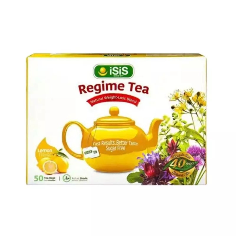 Isis Lemon Flavor Regime Tea With Better Taste And Sugar Free- 50 Tea Bags