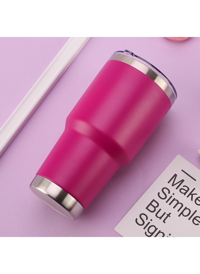 Generic - Factory direct supply foreign trade 304 stainless steel car Cup 20oz 30oz ice Cup car thermos cup logoRose -30oz Rose -30oz - Image 1