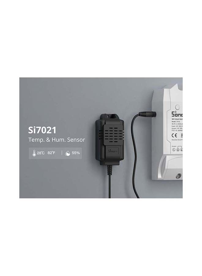 NIBEMINENT DIY Si7021 Temperature & Humidity Measuring Sensor Plug-in With TH10/TH16 -10 C to +85 0 80% RH 0.5 cm Cable Black 8cm - Image 4