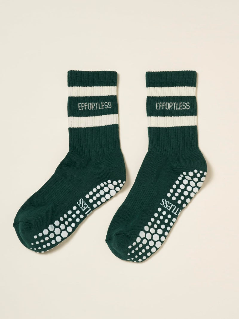 Shapes Studio Half Calf Grip Socks, Cute Fruit Pilates Socks, Ruffle Socks, Non-Slip for Barre Yoga (US, Numeric, 5, 10, Regular, Regular, Effortless Club Signature, Effortless Club) - Image 3