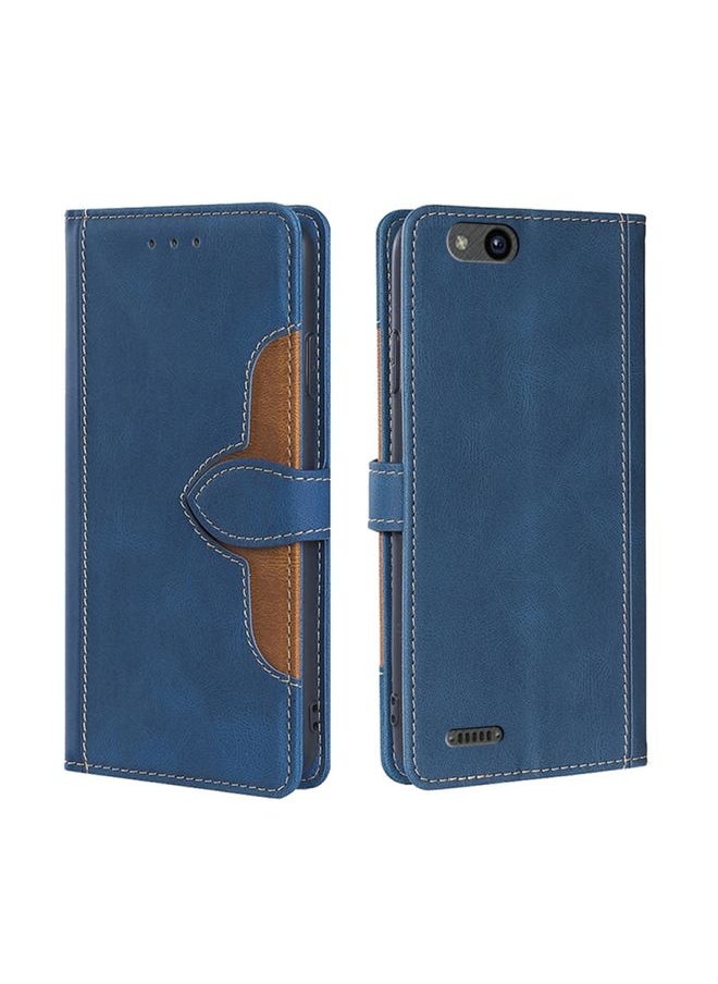 HuHa Case Cover For ZTE Tempo X/Vantage/Z839/N9137 Stitching Skin Feel Magnetic Buckle Horizontal Flip PU Leather Case(Blue) 
