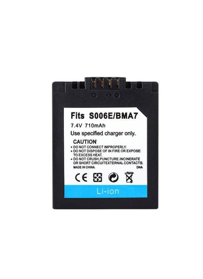 Applicable CGA-S006 Camera Battery S006 Lithium Battery Compatible S006E DMW-BMA7-Standard Capacity:1200MAH