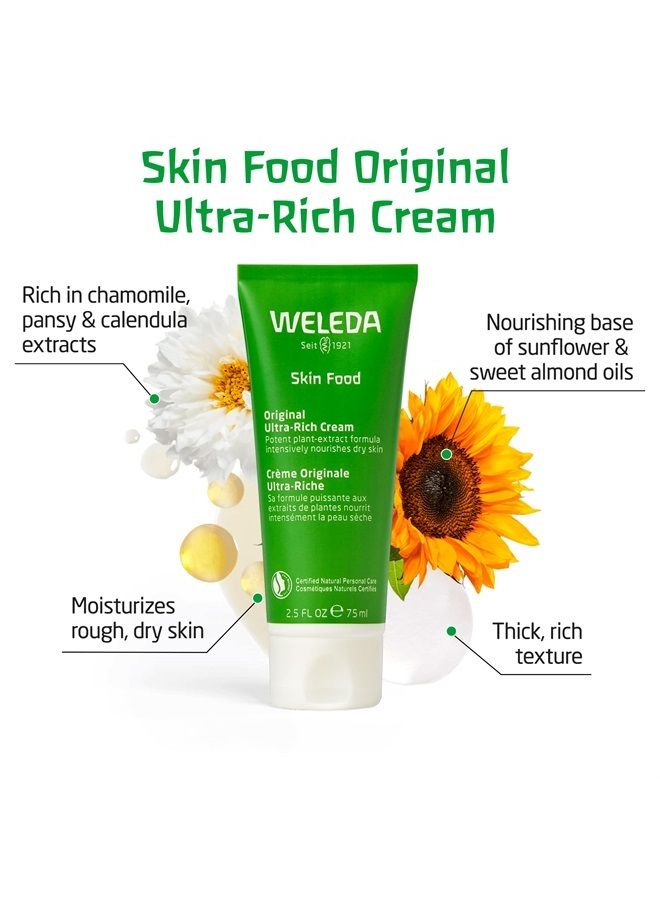 Weleda Skin Food Original Ultra-Rich Body Cream 2.5 Fluid Ounce, Plant Rich Hydrating Moisturizer with Pansy, Chamomile and Calendula - Image 3