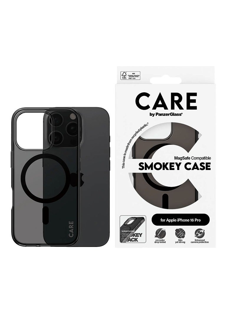 PanzerGlass CARE By PanzerGlass Case Flagship with MagSafe iPhone 16 Pro - Smoky Black - Image 1