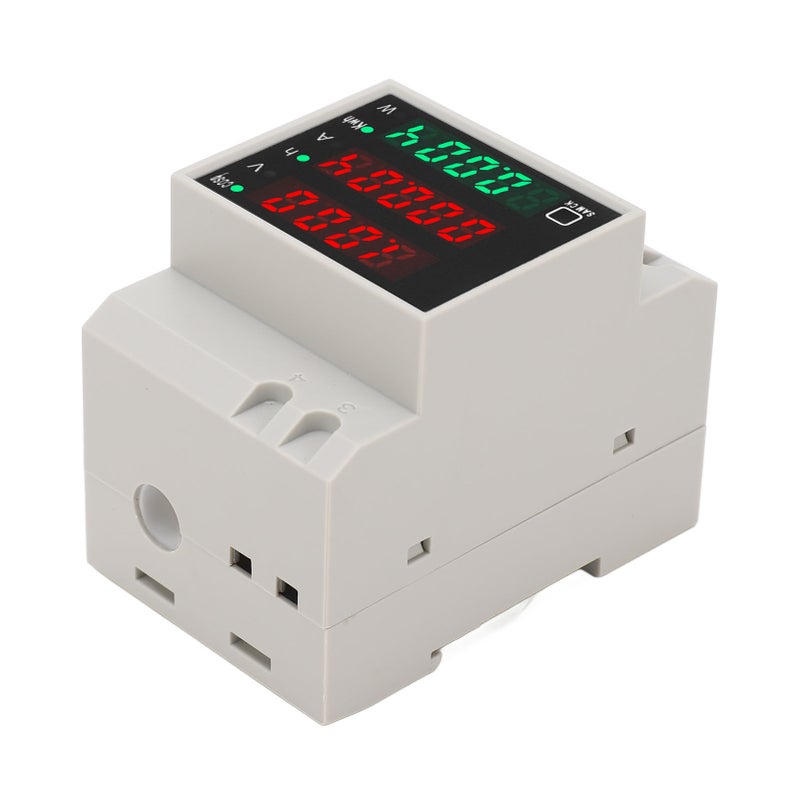 AC80‑300V 100A DIN Rail Power Meter Digital Display Voltage Current Time Power KWh Multifunctional Voltmeter - Image 4