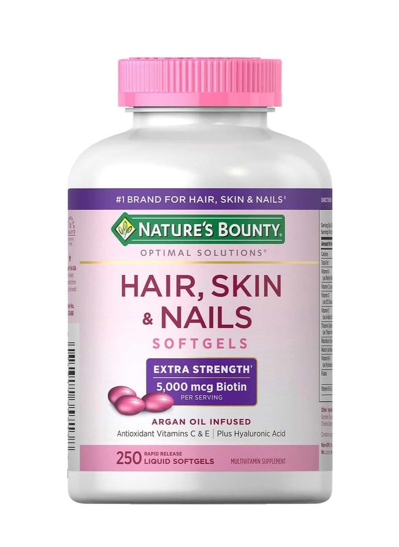 NATURE'S BOUNTY - Extra Strength Hair, Skin & Nails - 5,000mcg, 250 Softgels - Image 1