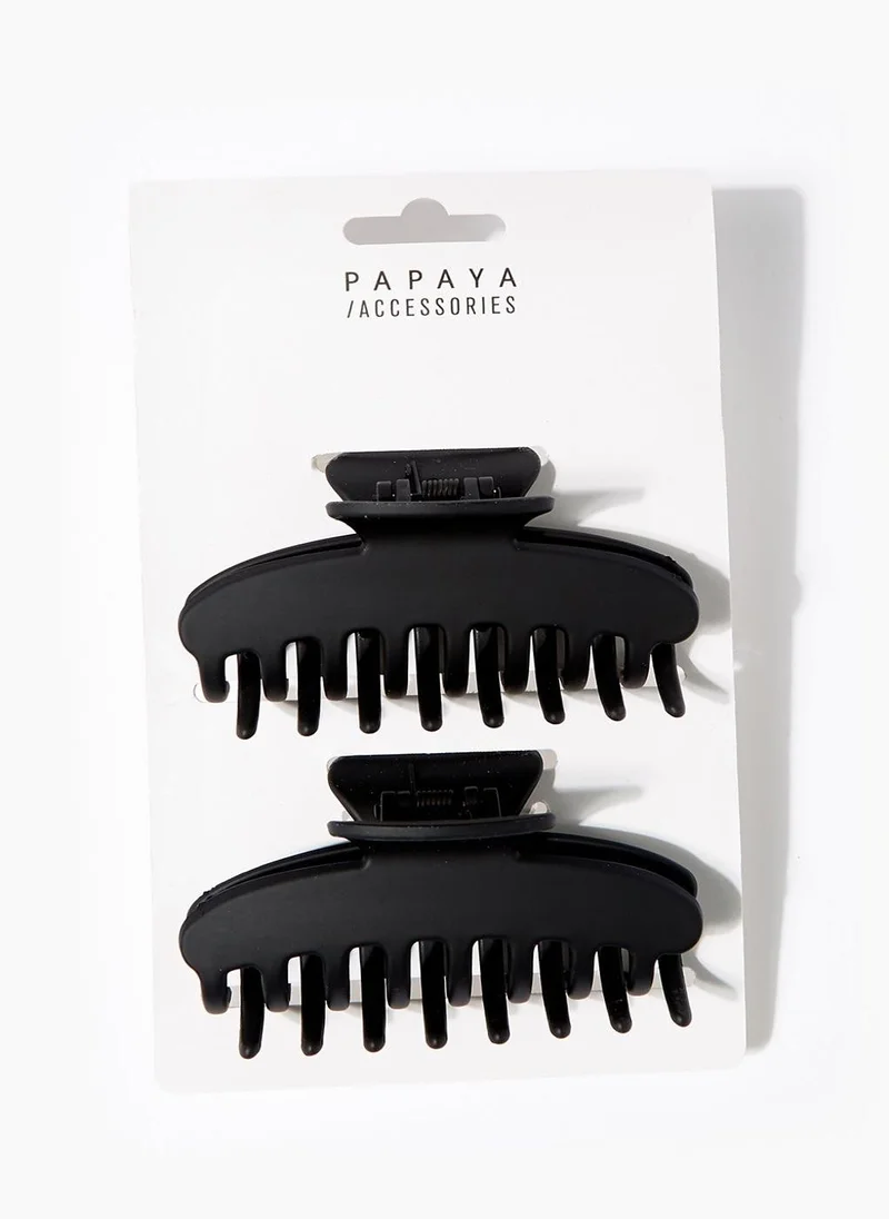 Matalan 2 Pack Black Extra Large Hair Clamps