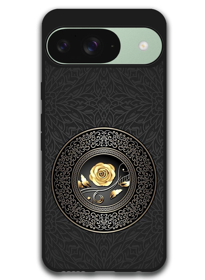 Theodor Protective Case Anti Scratch Shock Proof Bumper Cover For Google Pixel 9 Golden flower - Image 1