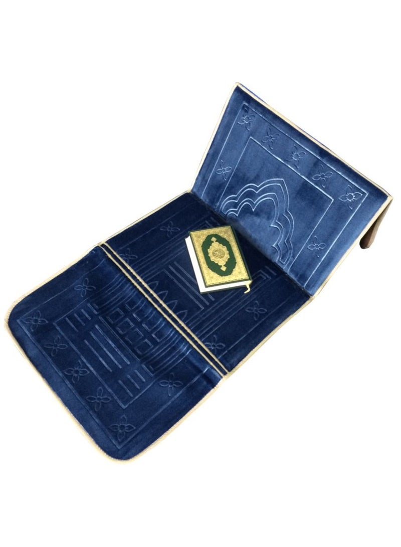 فابينني سجادة صلاة قابلة للطي للتأمل مع مسند ظهر بني 110x55 سم - Image 1