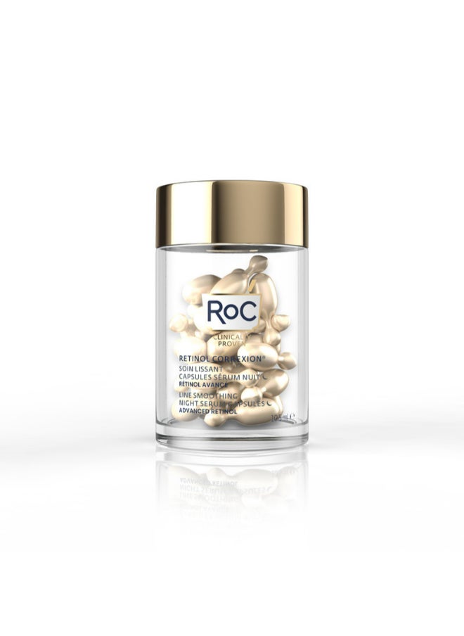 RoC - RETINOL CORREXION LINE SMOOTHING NIGHT SERUM CAPSULES 30 CT EU - Image 1