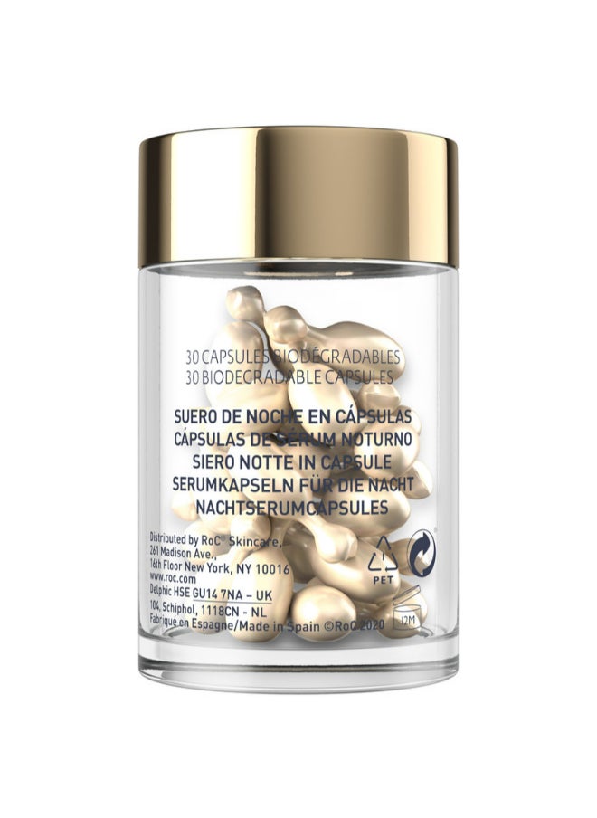 RoC - RETINOL CORREXION LINE SMOOTHING NIGHT SERUM CAPSULES 30 CT EU - Image 1