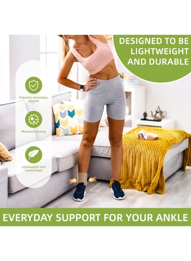 Elastic Ankle Support Sleeve with Open Heel Design - Breathable Knitted Fabric for Joint Stability - Professional Medium Compression Wrap for Men, Women & Kids - 1 Unit - Image 4