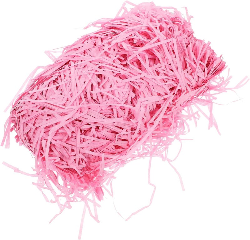 SOESFOUFU Pink Raffia Paper Filler Shred 200g Crinkle Cut Basket Filler for Box Packaging and Holiday Wrapping Decoration - Image 1